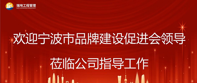 宁波市品牌建设促进会领导一行莅临我司指导工作